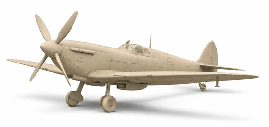 Aereo stampabile Spitfire Mk Vb Modello di stampa 3D .c4d .max .obj .3ds .fbx .stl .blend 