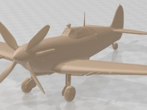 Aereo stampabile Spitfire Mk Vb Modello di stampa 3D