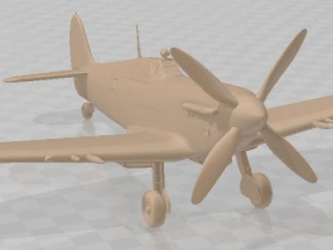 Aereo stampabile Spitfire Mk Vb Modello di stampa 3D