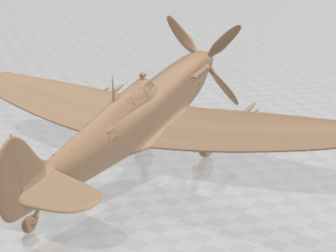 Spitfire Mk Vb Printable Airplane 3D Print Model