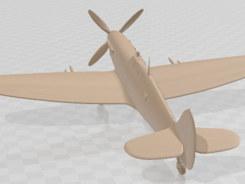 Spitfire Mk Vb Printable Airplane 3D Print Model