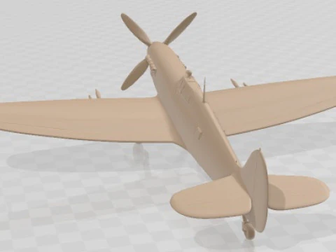 Aereo stampabile Spitfire Mk Vb Modello di stampa 3D
