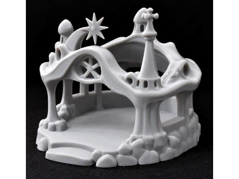 Gaud Style Nativity Printable 3D Print Model