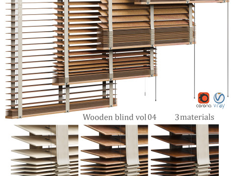 Wooden blind vol 04 3D Model