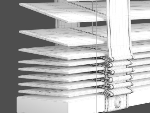 Wooden blind vol 04 3D Model