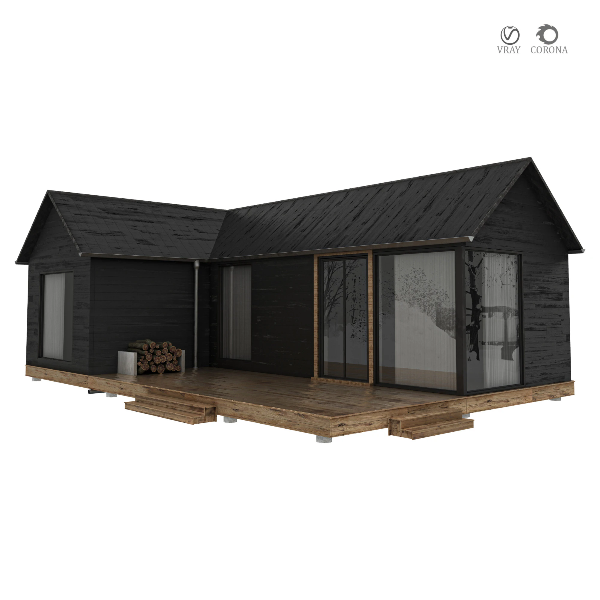Foresthousesvol02 3D Model .c4d .max .obj .3ds .fbx .stl .blend 