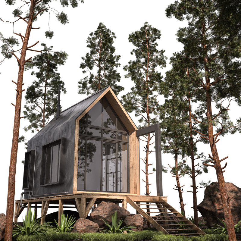 House Forest Cottage Vol 01 3Dモデル .c4d .max .obj .3ds .fbx .stl .blend