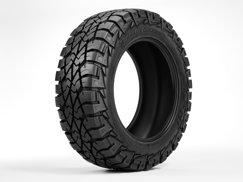 AMT Terrain Attack RT Offroad Tire 3D Modell