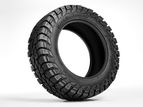 AMT Terrain Attack RT Offroad Tire 3Dモデル