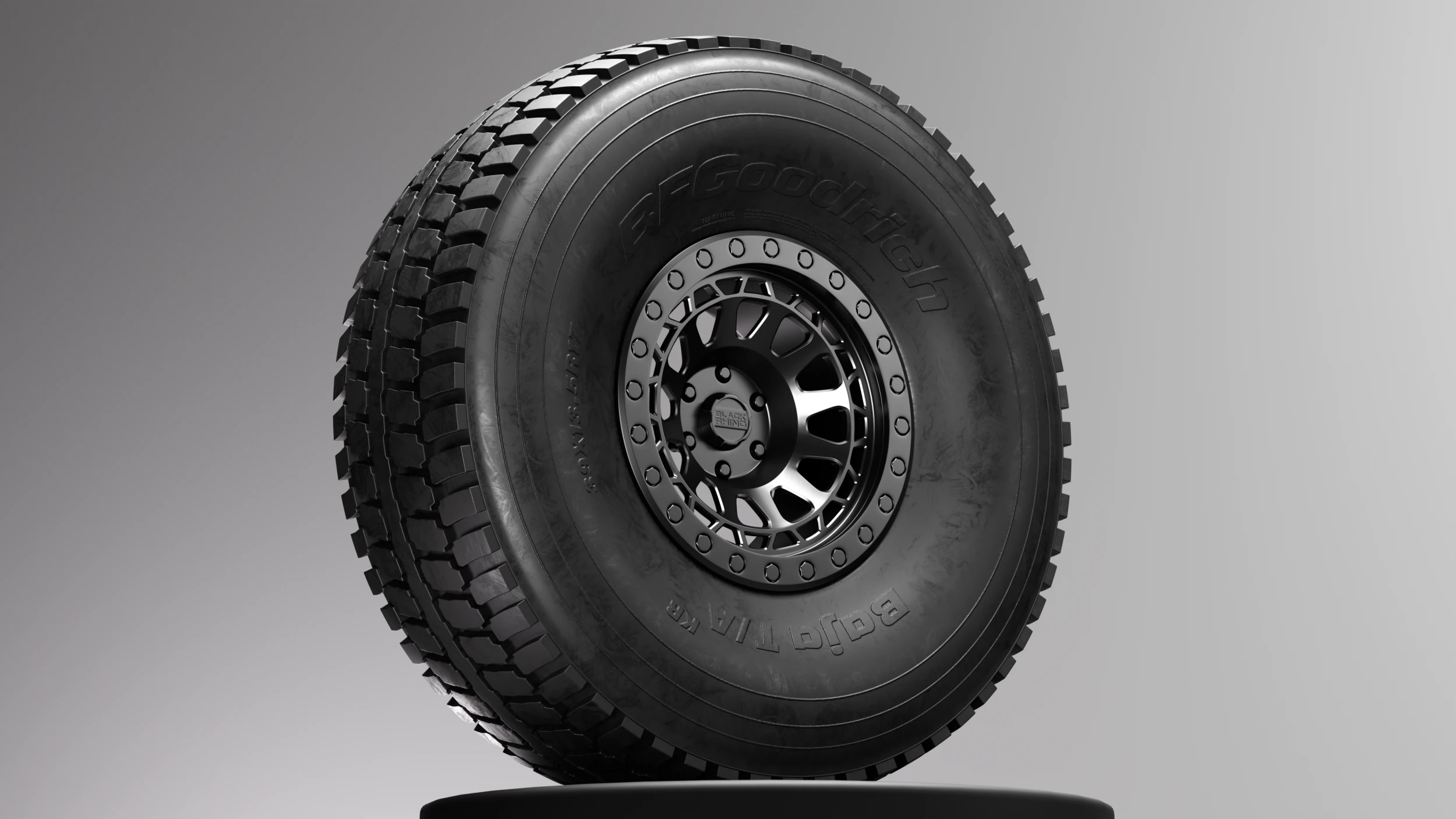BFGoodrich TA KR Offroad Tire 3D Model .c4d .max .obj .3ds .fbx .stl .blend