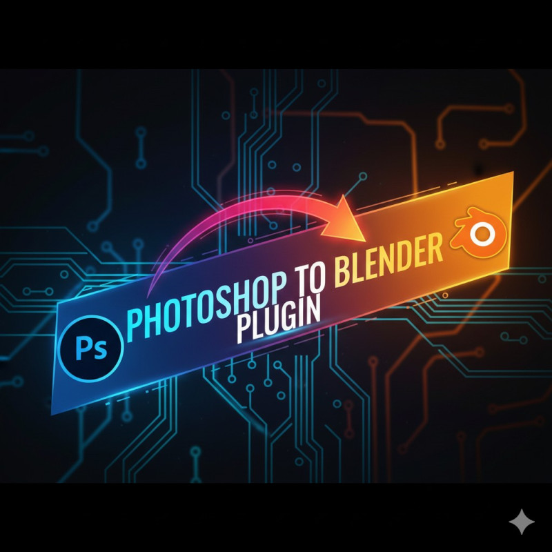 Photoshop To Blender Plugin 1538 3D Modell .c4d .max .obj .3ds .fbx .stl .blend