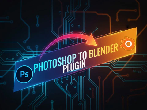 Photoshop per il plugin Blender 1538 Modello 3D