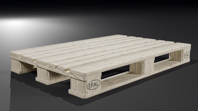 Pallet EPAL 3D Модель .c4d .max .obj .3ds .fbx .stl .blend