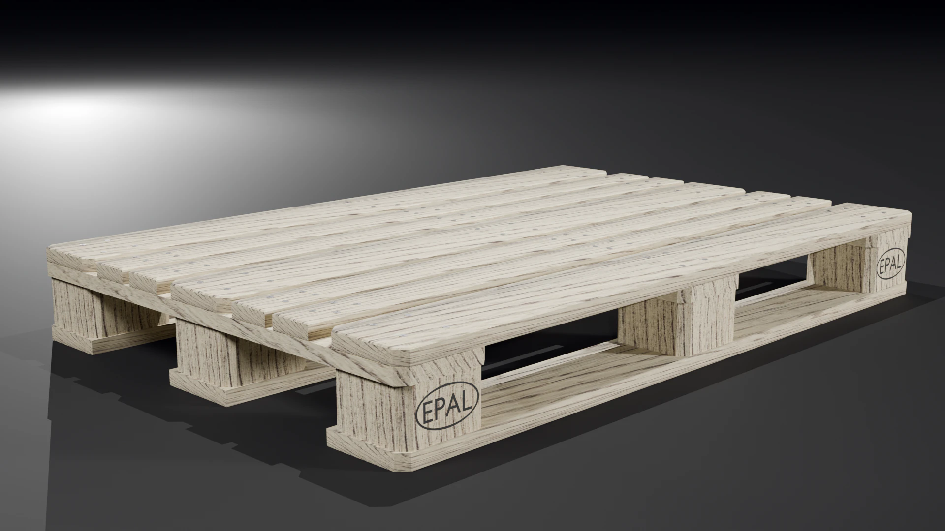 Pallet EPAL 3D Model .c4d .max .obj .3ds .fbx .stl .blend 