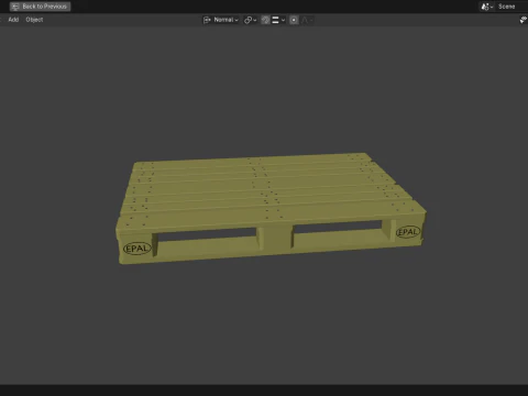 Pallet EPAL 3D Model