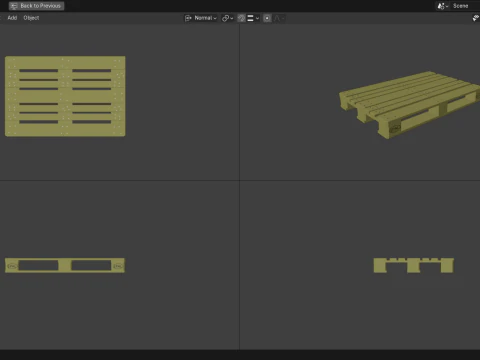 Pallet EPAL 3D Model