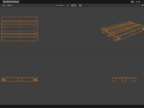 Pallet EPAL 3D Model