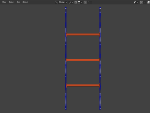 Industrial Pallet Racking s With and Without Decking 3D Model