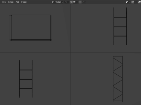 Industrial Pallet Racking s With and Without Decking 3D Model