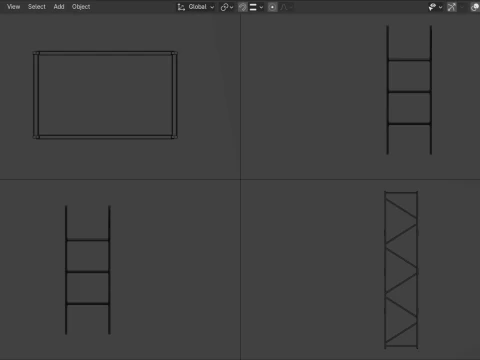 Industrial Pallet Racking s With and Without Decking 3D Model