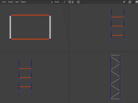 Industrial Pallet Racking s With and Without Decking 3D Model