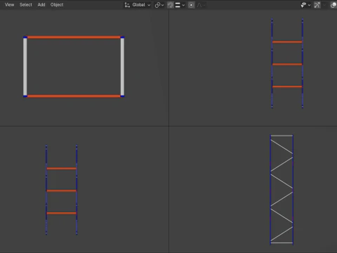 Industrial Pallet Racking s With and Without Decking 3D Model