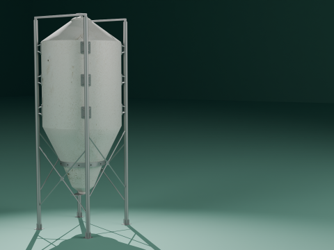 Industrial Storage Silo Modello 3D