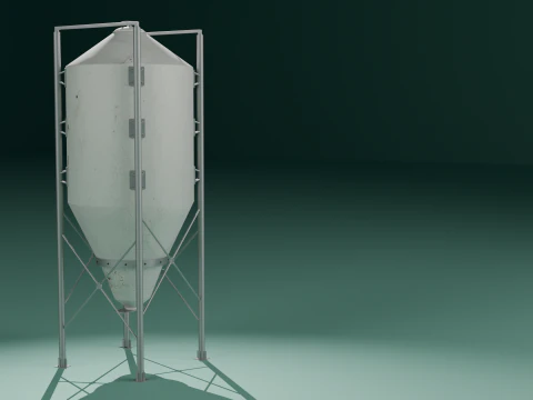 Industrial Storage Silo 3D Model