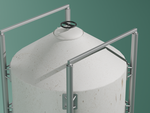 Industrial Storage Silo Modello 3D