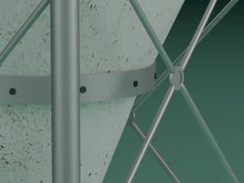 Industrial Storage Silo 3D Model
