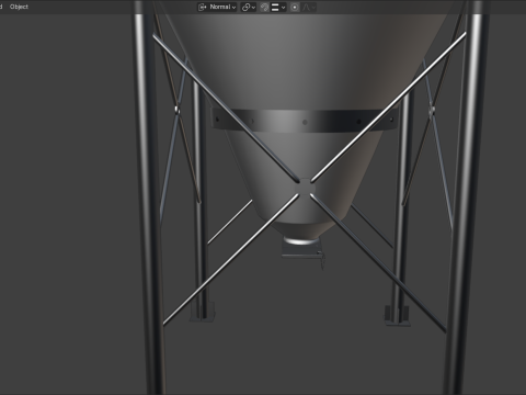 Industrial Storage Silo Modello 3D