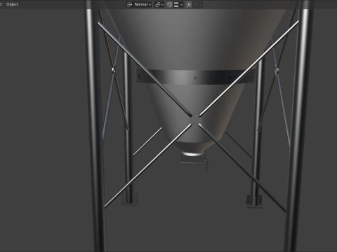 Industrial Storage Silo 3D Model