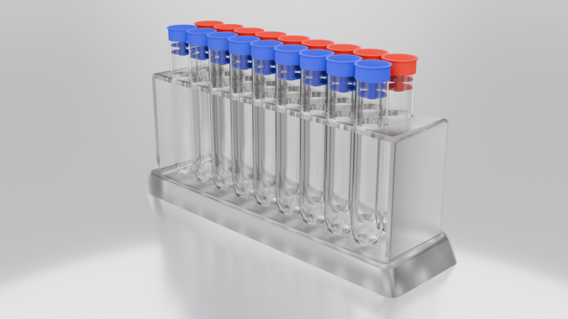 Test Tube Set with Rack 3D 모델 .c4d .max .obj .3ds .fbx .stl .blend 