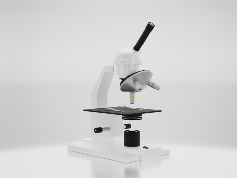 Laboratory Microscope 3D Model