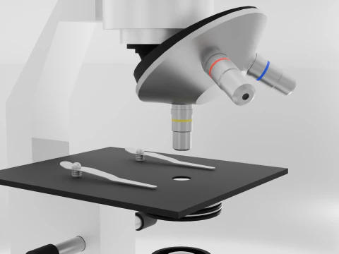 実験室用顕微鏡 3Dモデル