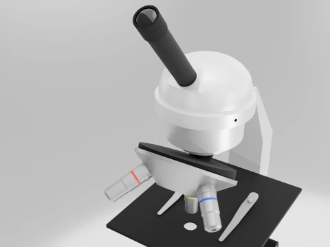 実験室用顕微鏡 3Dモデル