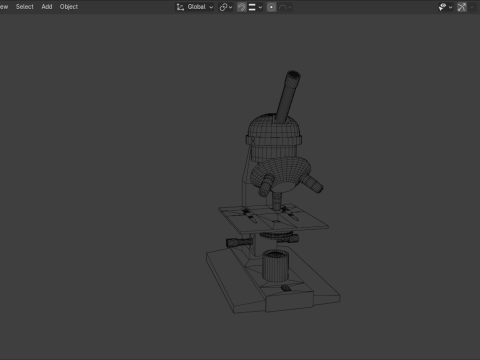 Laboratory Microscope Modèle 3D