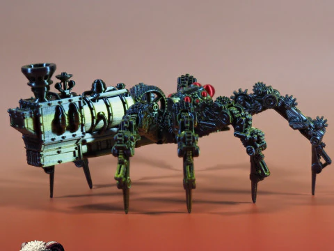 スチームパンク ハエトリグモ 3Dプリントモデル