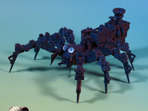 スチームパンク ハエトリグモ 3Dプリントモデル