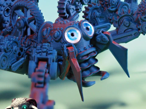 スチームパンク ハエトリグモ 3Dプリントモデル