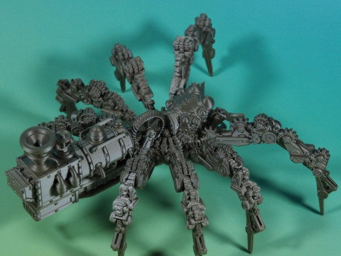 Steampunk Jumping Spider 3D printmodel