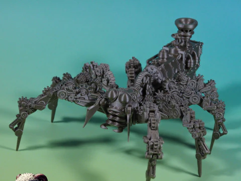 スチームパンク ハエトリグモ 3Dプリントモデル