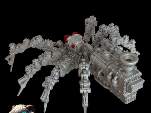 Steampunk Jumping Spider 3D printmodel
