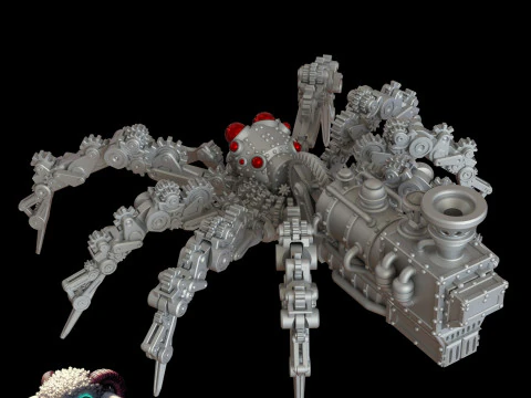 スチームパンク ハエトリグモ 3Dプリントモデル