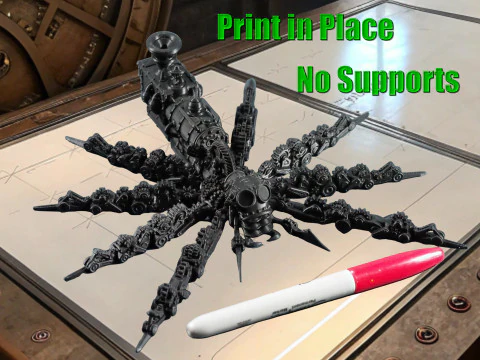 スチームパンク ハエトリグモ 3Dプリントモデル