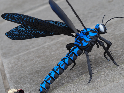 Meganeura Giant Prehistoric Dragonfly 3D Print Model