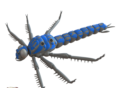 Meganeura Giant Prehistoric Dragonfly 3D Print Model