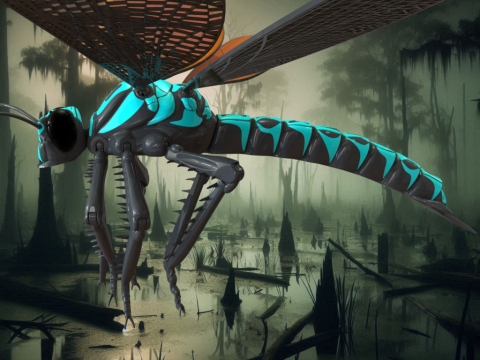 Meganeura Giant Prehistoric Dragonfly 3D Print Model