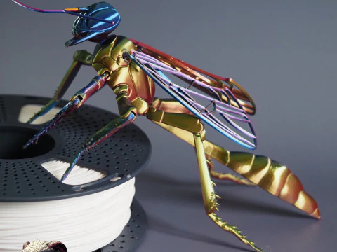 Thread Waisted Wasp 3D Print Model