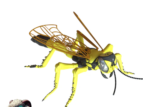 Thread Waisted Wasp 3D Print Model